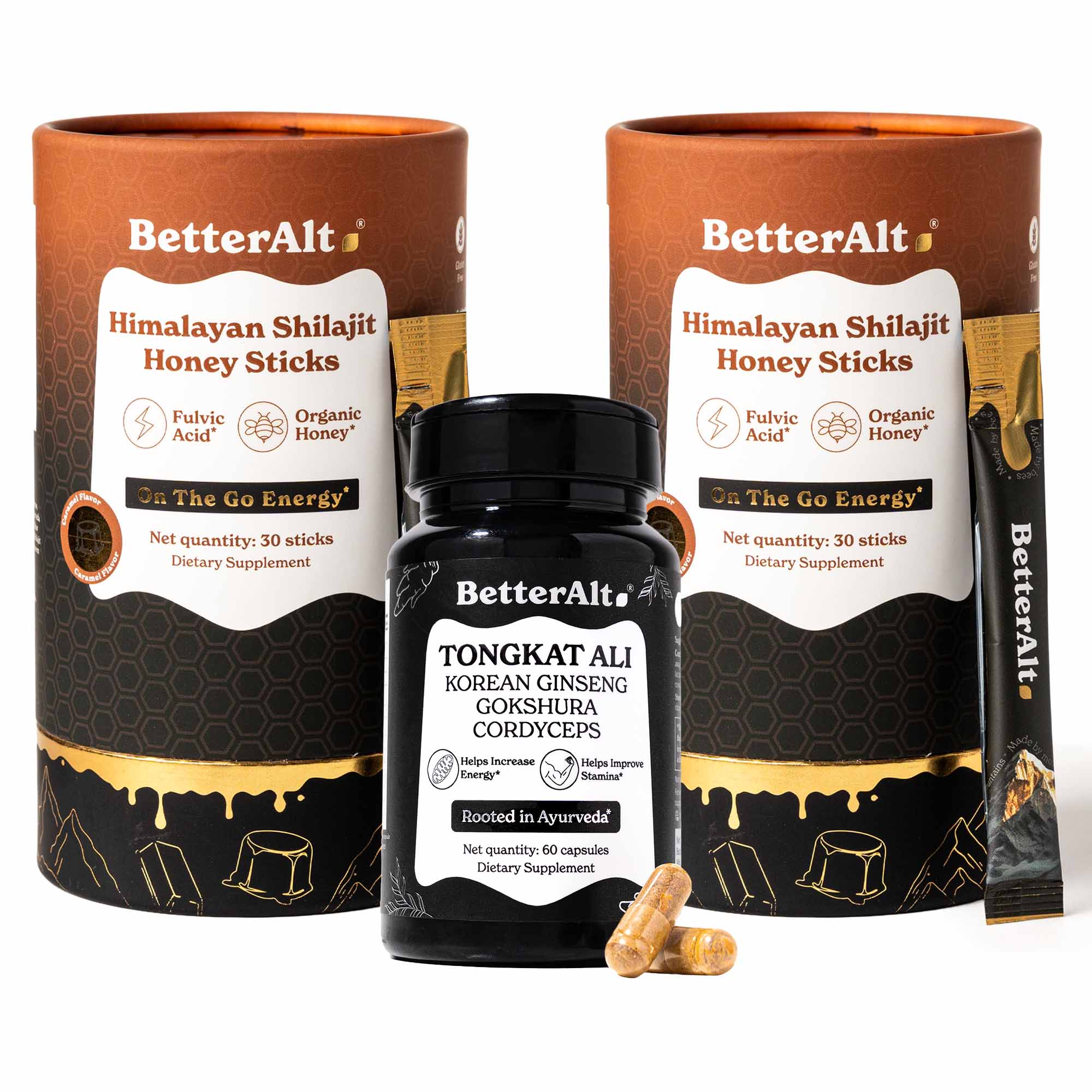 GOLD+ Shilajit Honey Sticks
