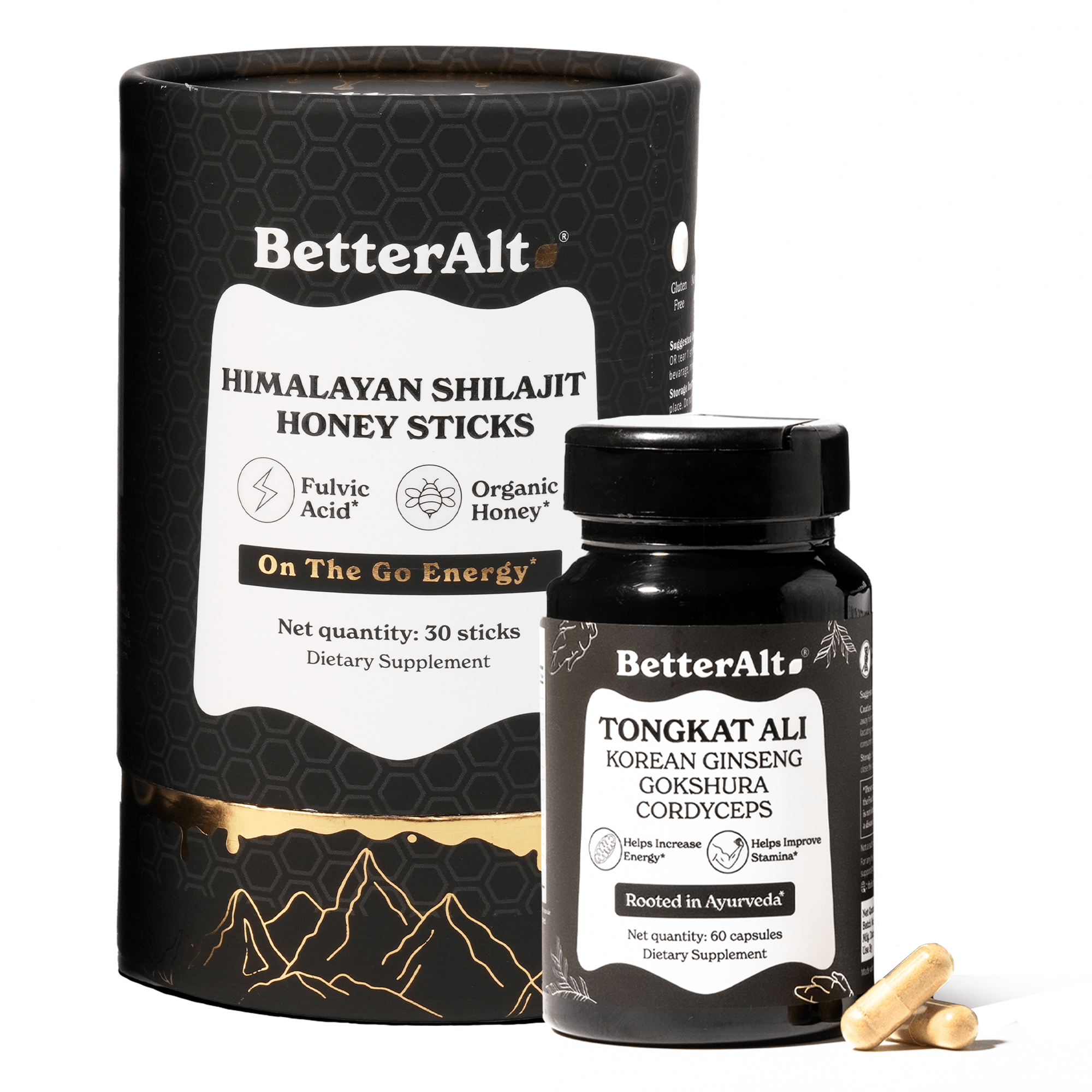 Shilajit Honey Sticks + Male Vitality Capsules