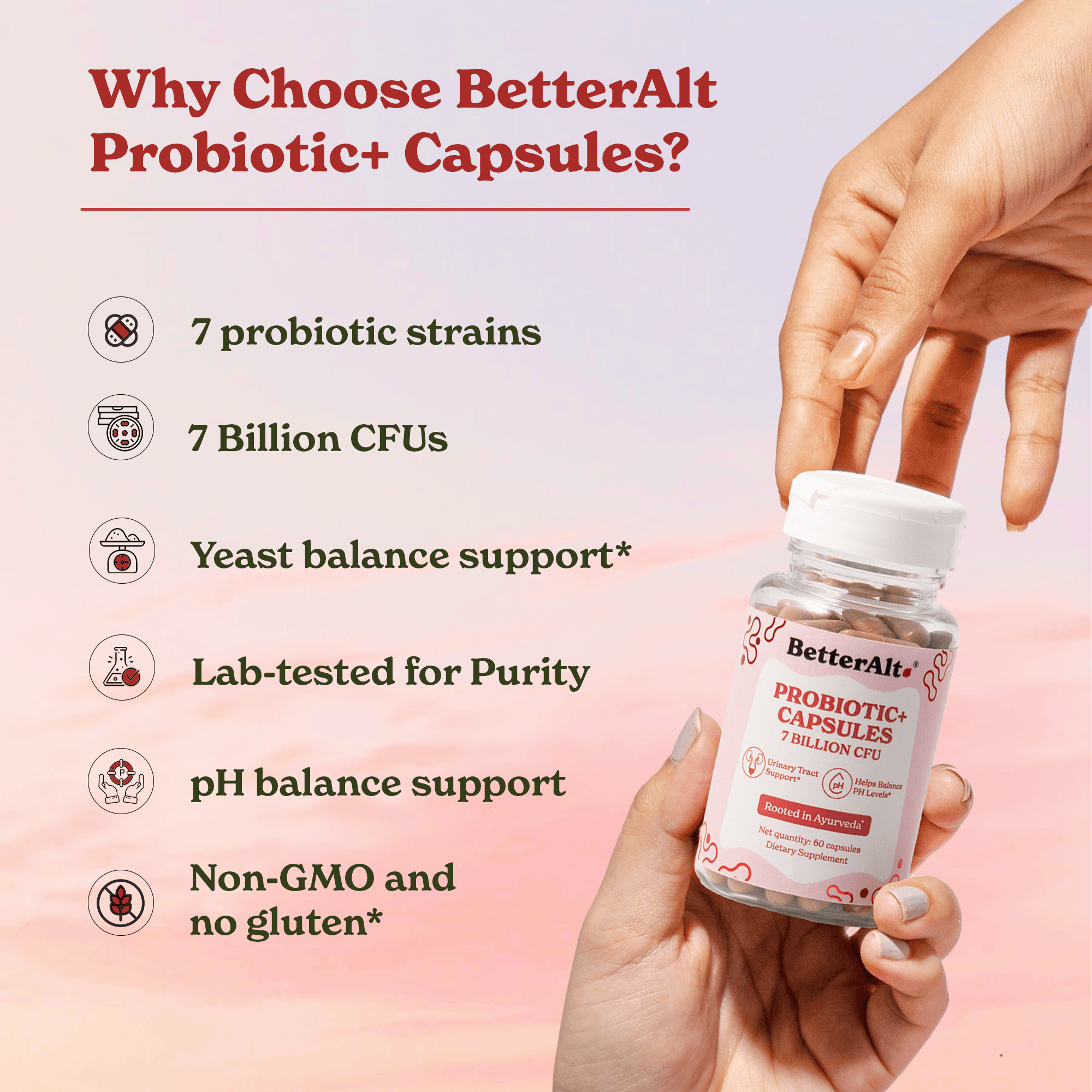 Probiotic+ Capsules (7 Billion CFUs)