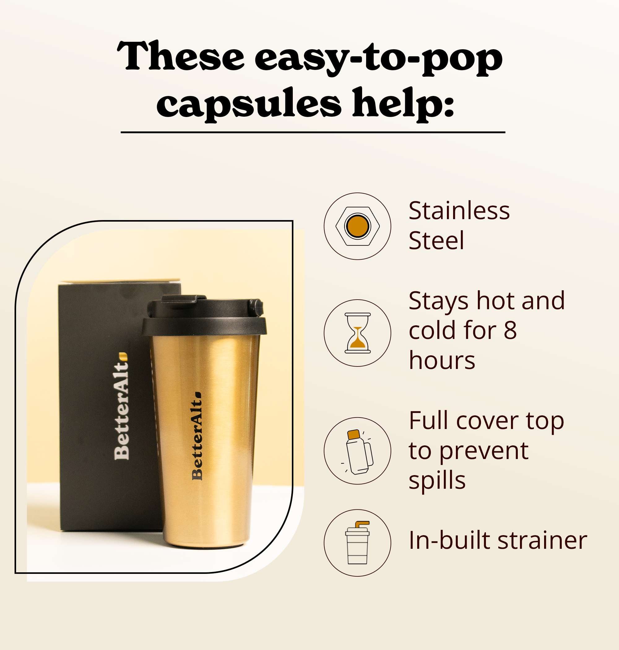 Himalayan Shilajit Resin & Insulated, Stainless Steel Tumbler