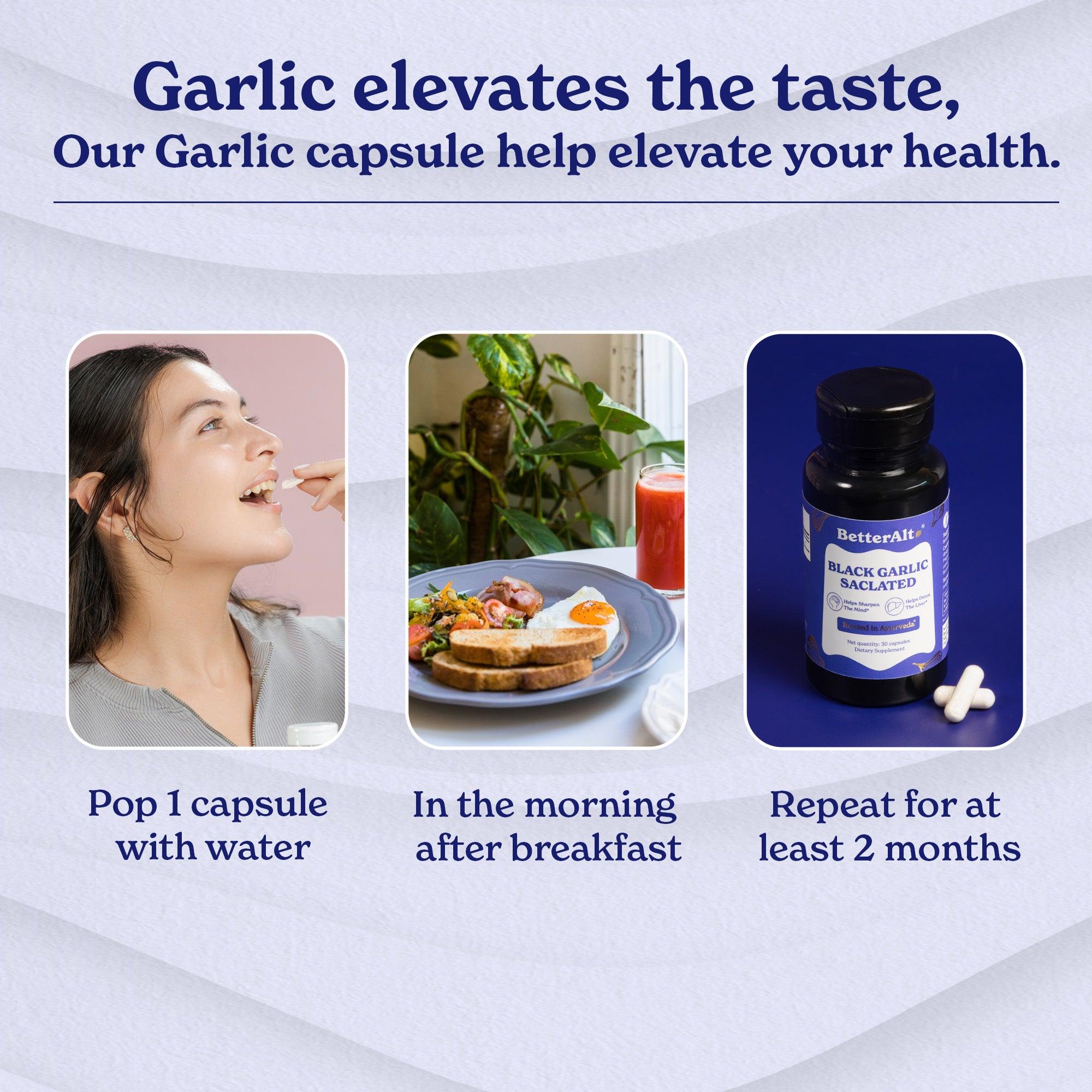 Black Garlic Saclated Capsules