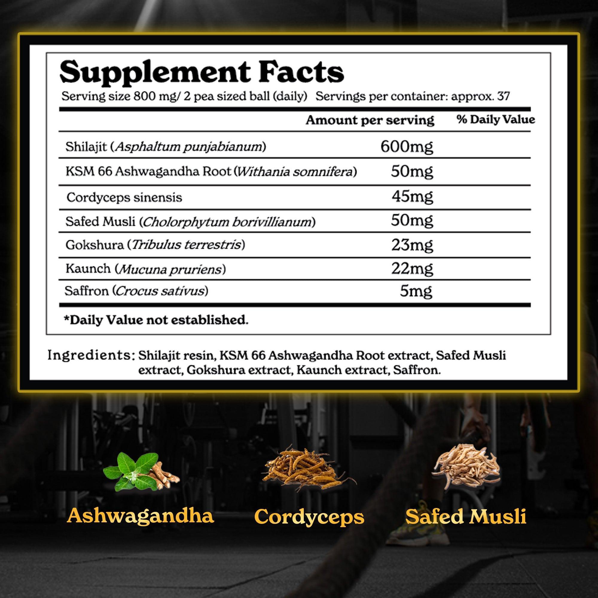 GOLD+ Cordyceps Shilajit Resin
